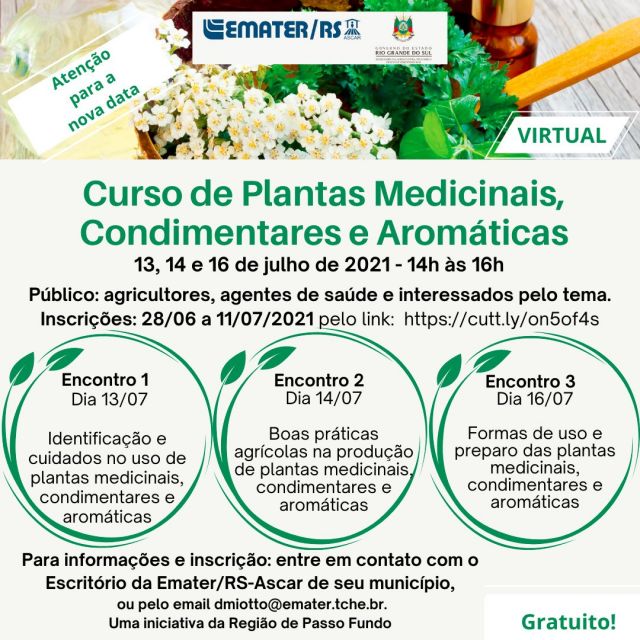 Emater Promove Curso De Plantas Medicinais Condimentares E Aromáticas Notícias Rádio 4276